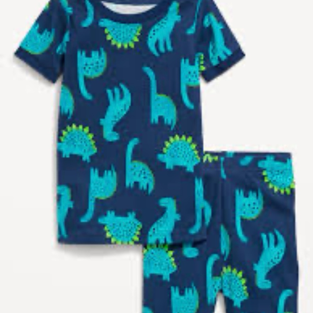 Old Navy Kids Dino Pajama Set - Dark Blue and Aqua